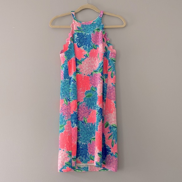 Lilly Pulitzer tabby shift dress floral print scalloped size small - Picture 2 of 5